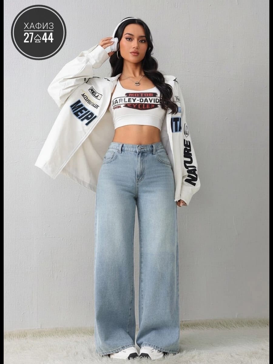 джинсы широкие клеш труба,джинсы женские широкие,джинсы широкие,женские джинсы,голубой джинсы широкие трубы клеш