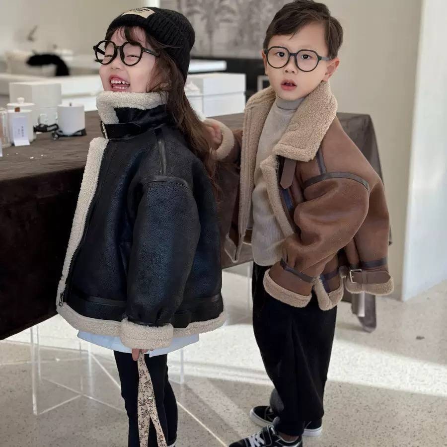 куртка дубленка pull&bear для девочки р.160,детская кожаная куртка из искусственного меха на флисе,пальто для мальчиков,детская меховая куртка,куртка для малыша