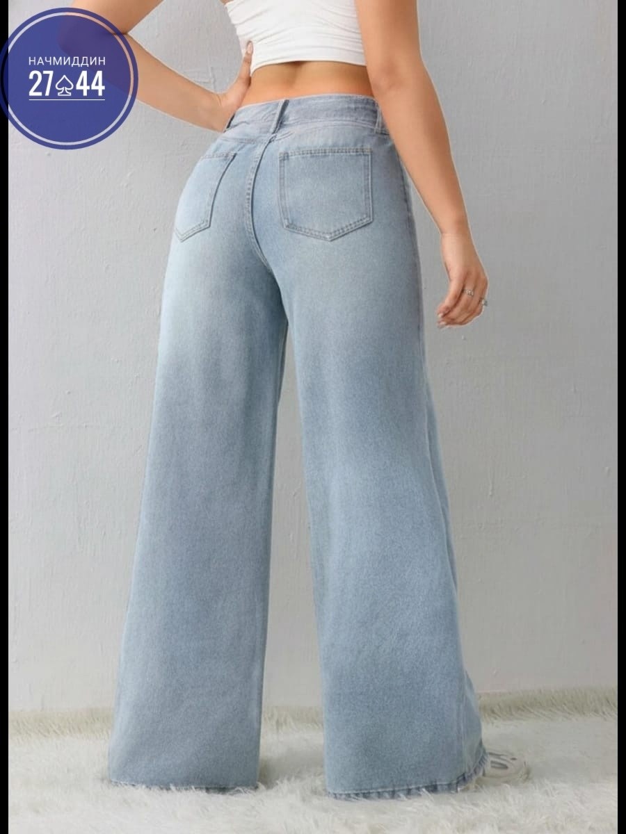 джинсы широкие клеш труба,джинсы широкие,широкие джинсы женские,женские джинсы,голубой джинсы широкие трубы клеш