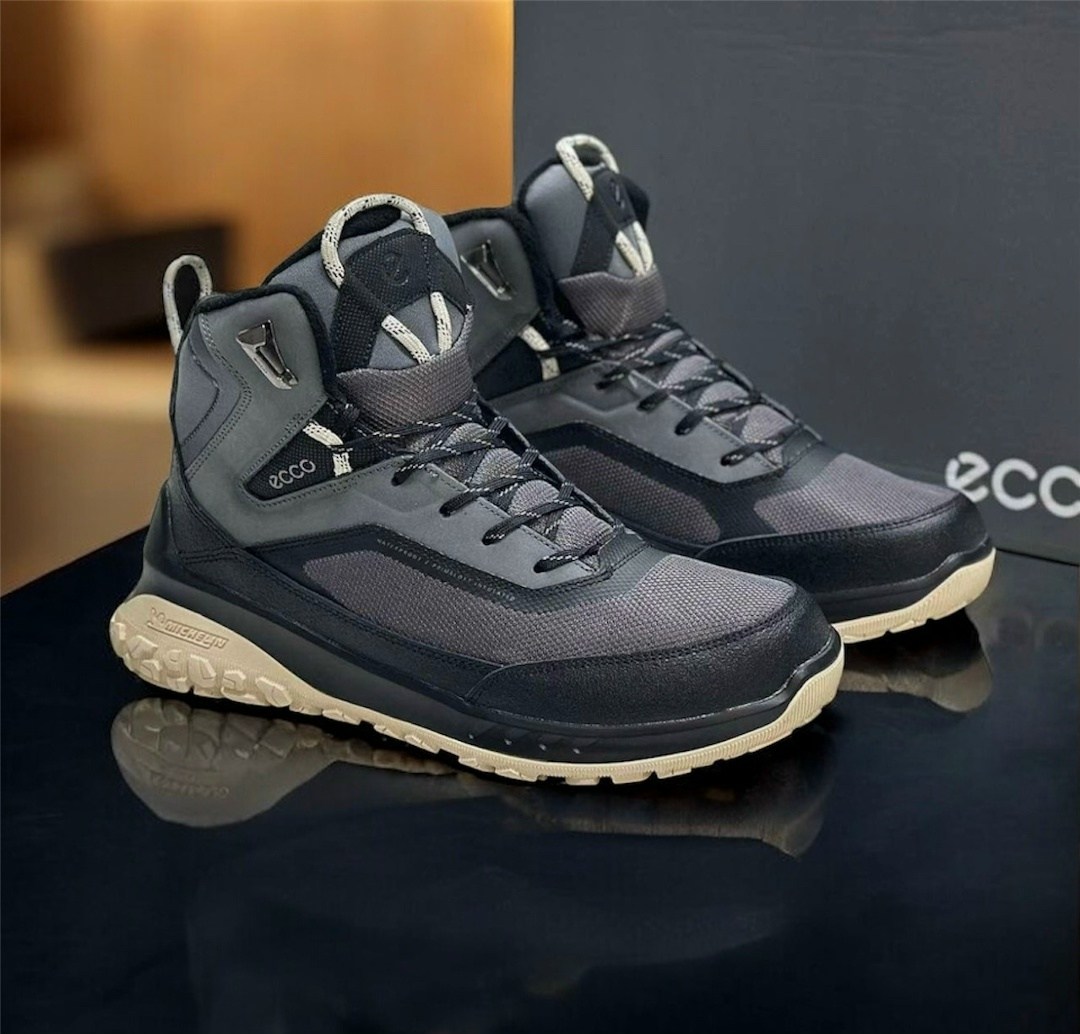 треккинговые ботинки ecco sport ultra terrain waterproof mid hiking хаки,ботинки ecco ult trn m,ботинки мужские,кроссовки,мужская