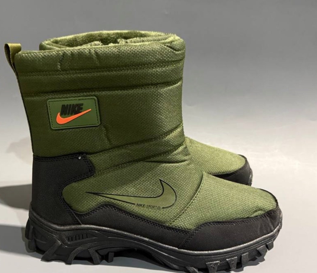 зимние сапоги nike,зимние сапоги nike цвет зеленый,сапоги nike,зимние сапоги,дутики зимние nike