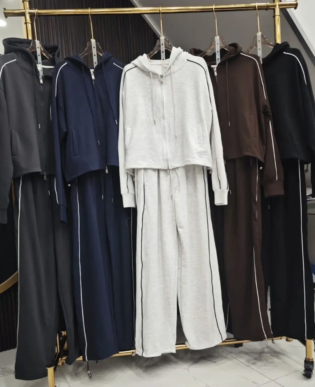 костюм спортивный,повседневный спортивный костюм,спортивный костюм женский,bree zeb синяя куртка-бомбер и брюки женский комплект,повседневный комплект из двух предметов толстовка с капюшоном и штаны