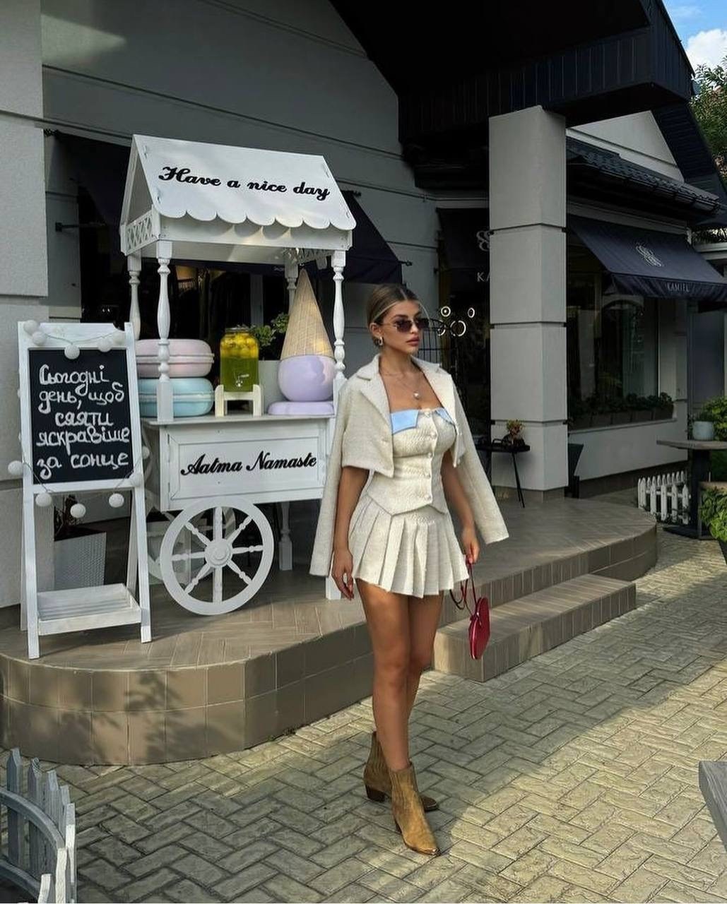 костюм твидовый,твидовый костюм с юбкой,стильные костюмы,модная