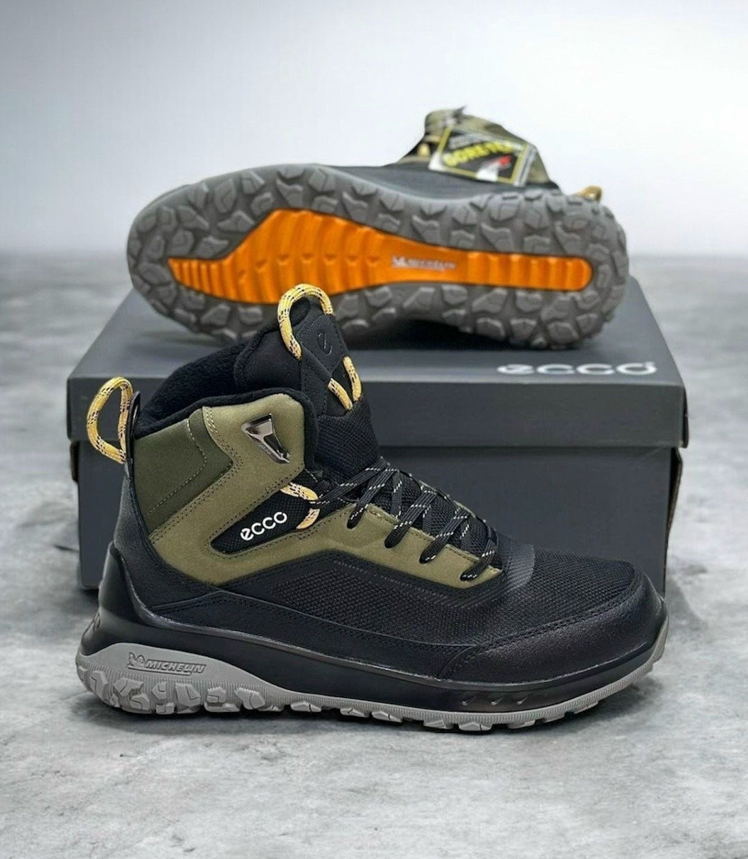 треккинговые ботинки ecco sport ultra terrain waterproof mid hiking хаки,ботинки ecco ult trn m,ботинки мужские,кроссовки,мужская