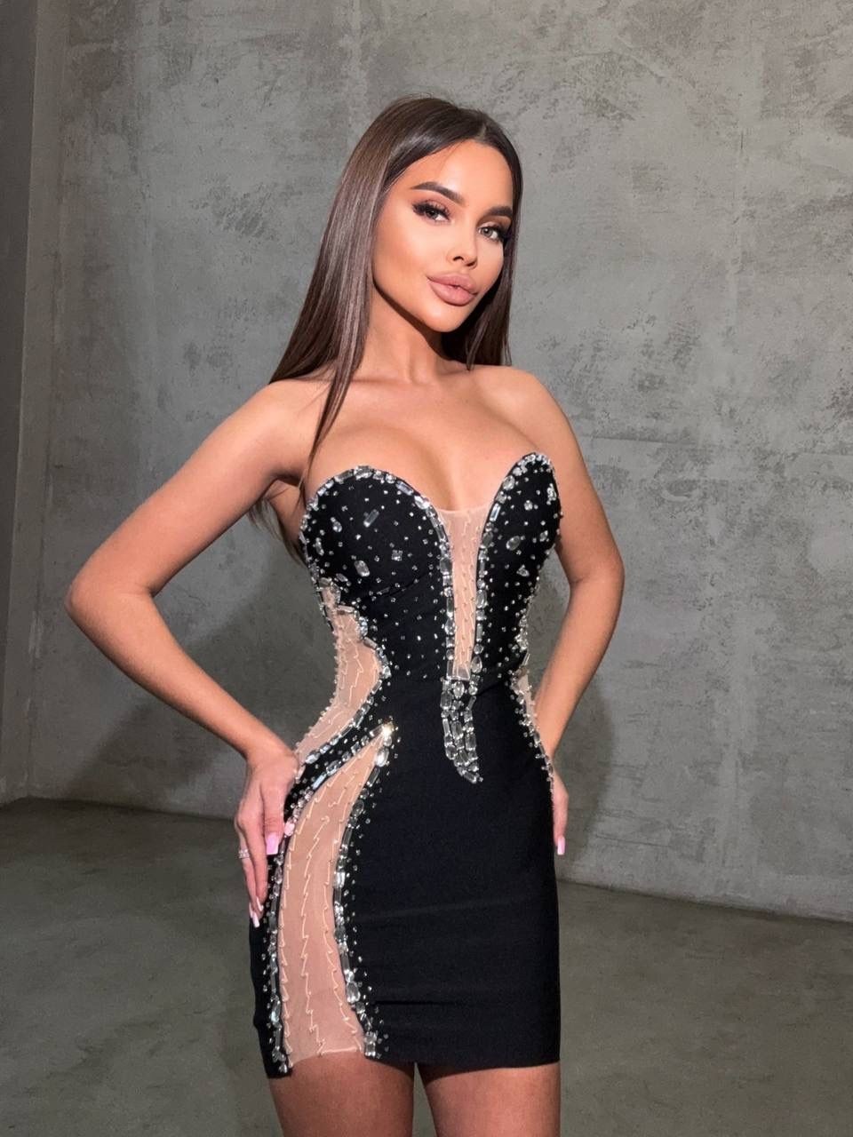сексуальное облегающее короткое вечернее платье без бретелек с бисером,бандажное платье,приталенное платье,платье в стразах,платье вечернее