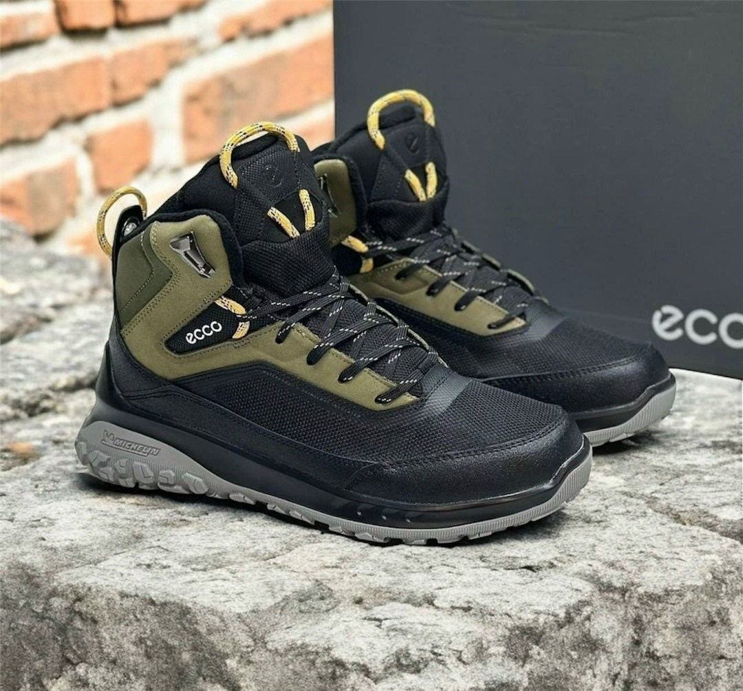 треккинговые ботинки ecco sport ultra terrain waterproof mid hiking хаки,ботинки ecco ult trn m,ботинки мужские,кроссовки,мужская
