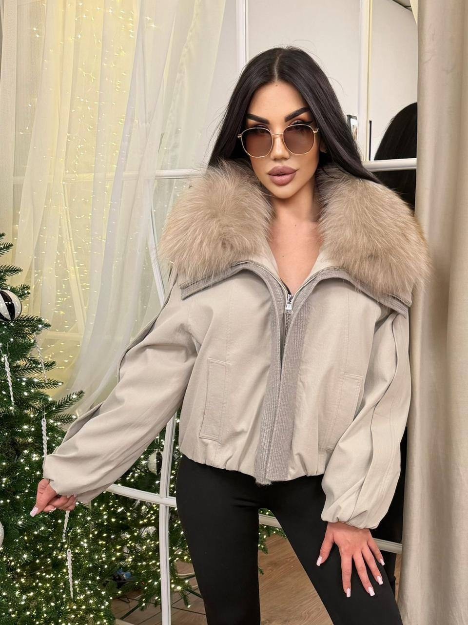 женский пуховик с мехом,куртка бомбер ангел женская с мехом песец премиум класса,куртка с мехом,короткие женские куртки с мехом,куртка с роскошным мехом