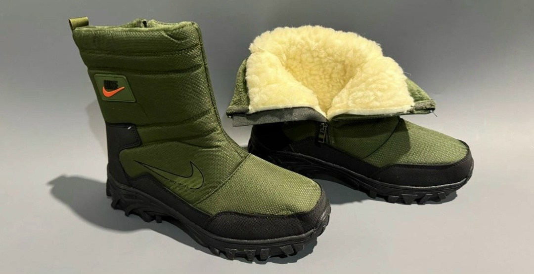 зимние сапоги nike,зимние сапоги nike цвет зеленый,сапоги nike,зимние сапоги,дутики зимние nike