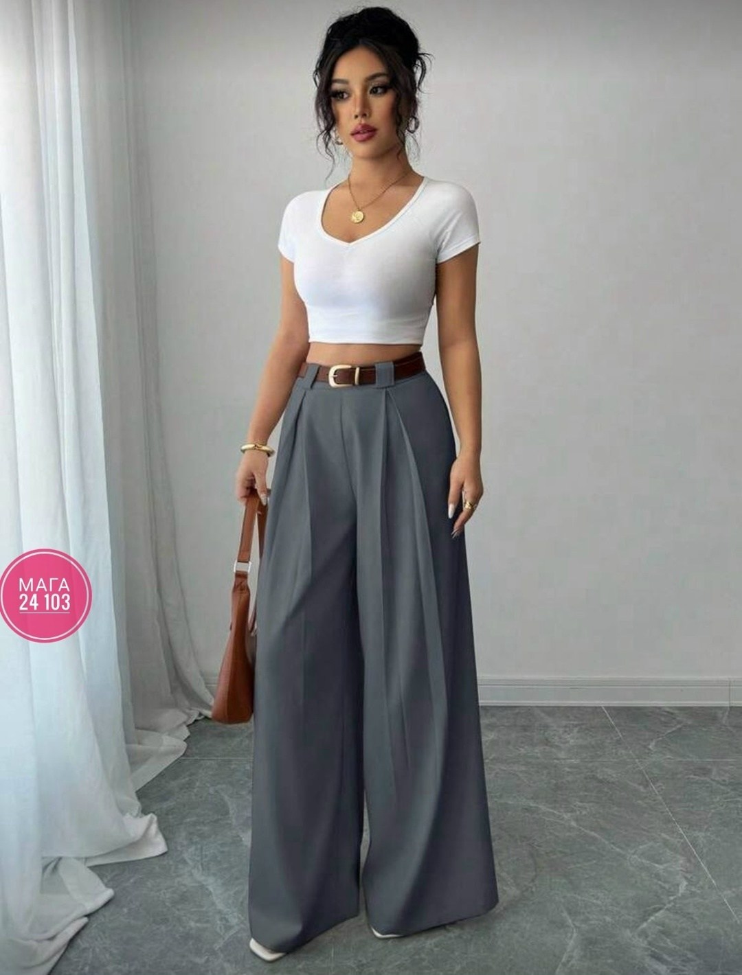 брюки-палаццо,женские широкие брюки-палаццо,широкие брюки палаццо,брюки палаццо с высокой талией,серые брюки палаццо