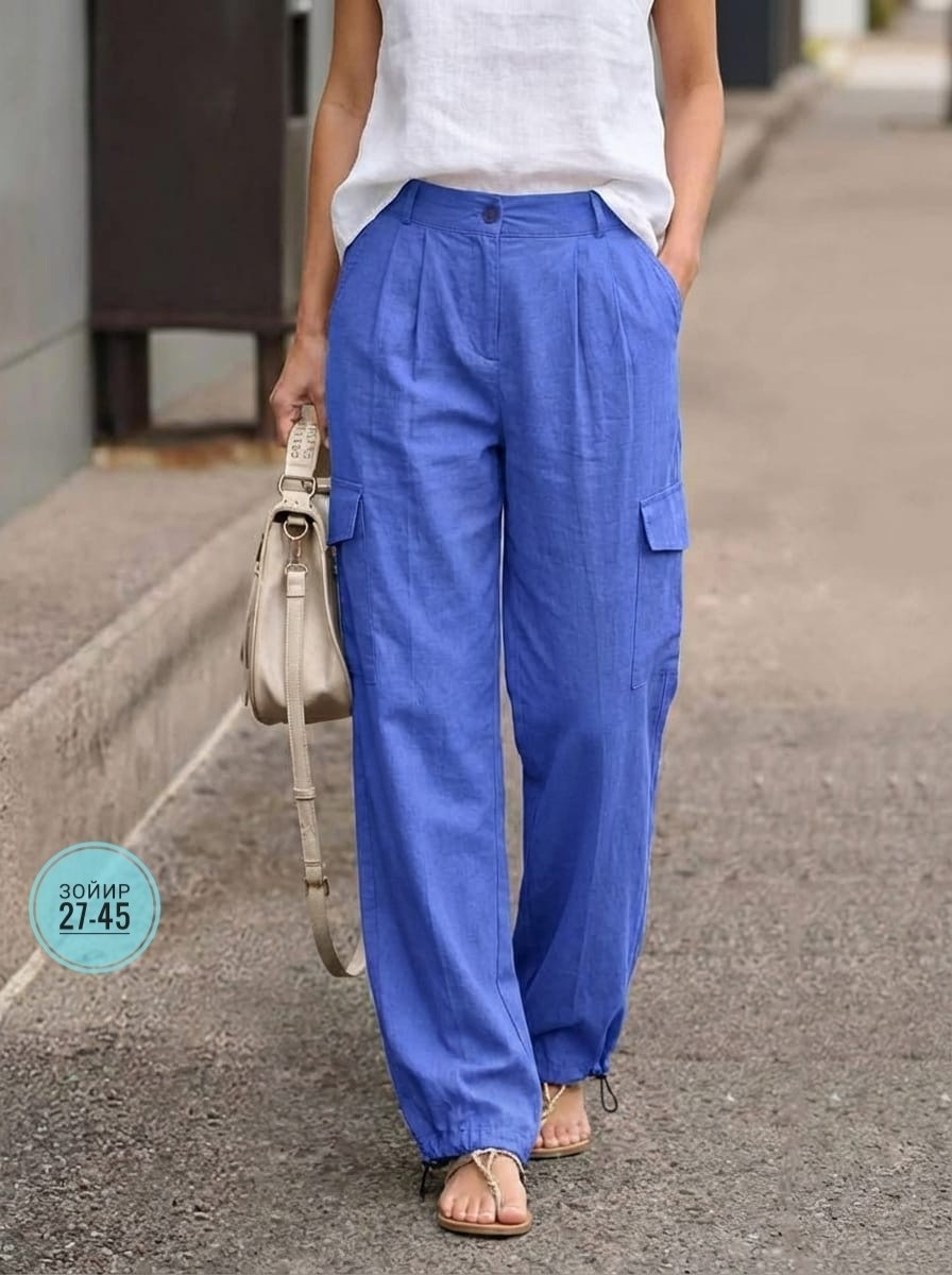 льняные брюки,брюках карго,брюки женские карго,повседневные брюки,широкие брюки карго