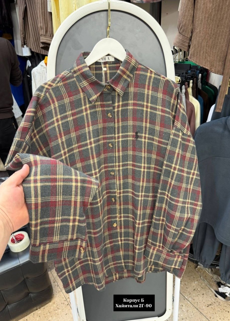 рубашка в клетку,женская рубашка в клетку,рубашка в клетку розово-серая,рубашка хб,рубашка в клетку оверсайз женская