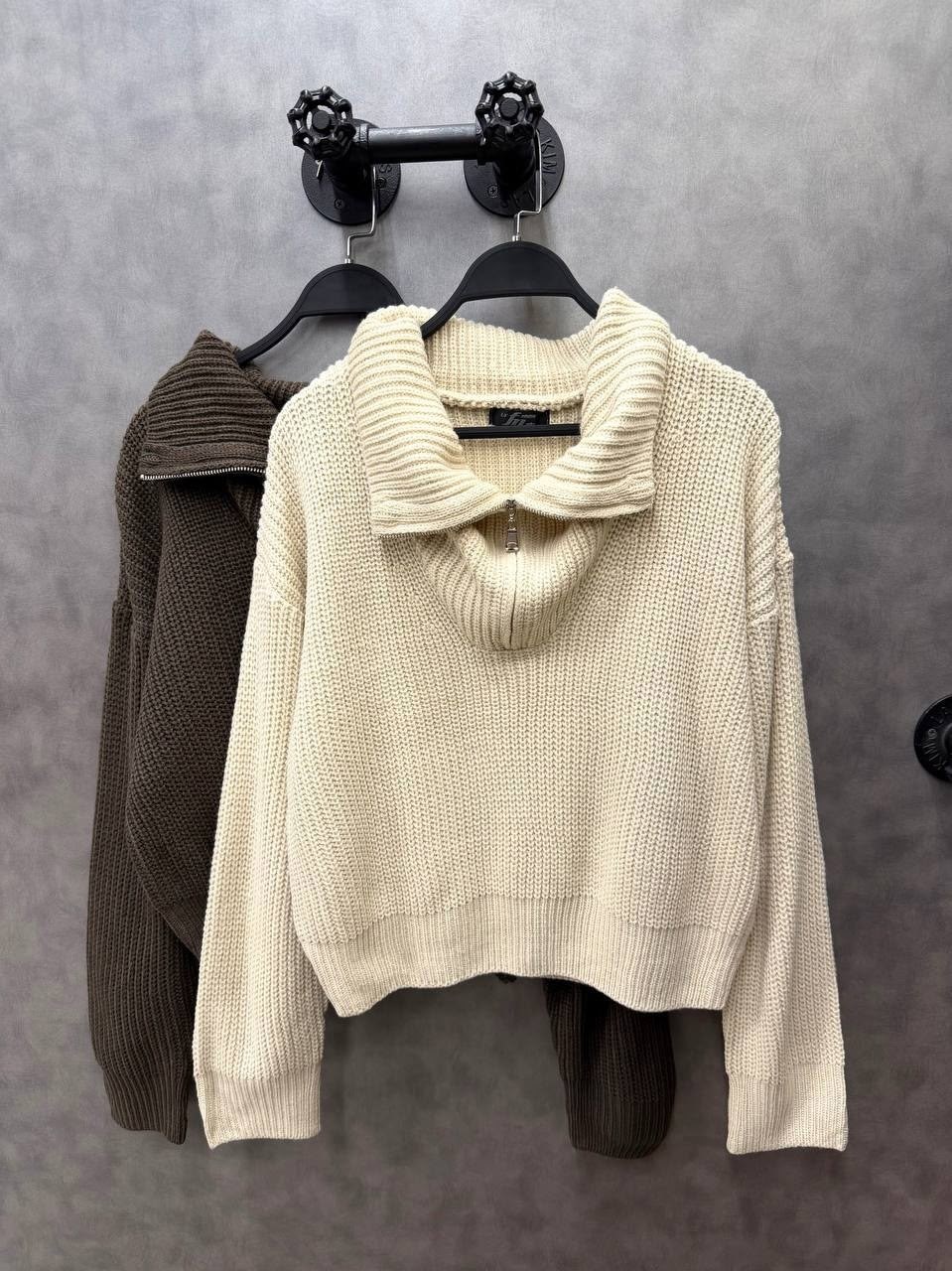 свитер оверсайз с горлом вязаный на молнии теплый,свитер оверсайз с горлом на молнии c&h style,свитер оверсайз вязаный с горлом на молнии amemerci,свитер с высоким горлом на молнии оверсайз джемпер вя