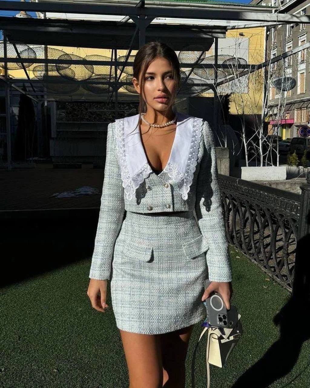 твидовый костюм,костюм женский твидовый,твидовый костюм с юбкой,костюм с юбкой,твидовый костюм женский шанель