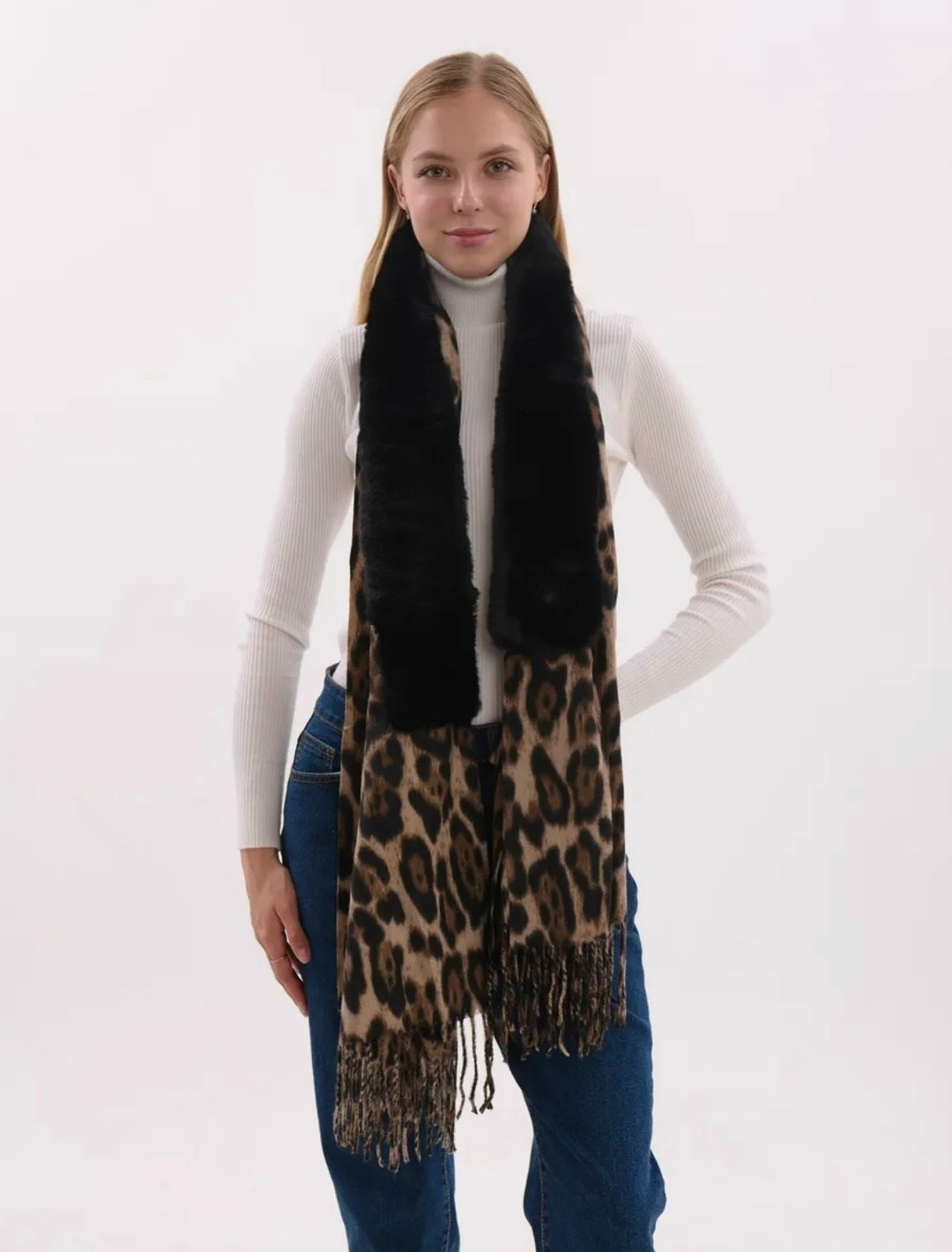 женский тёплый кашемировый палантин с принтом «леопард»,палантин леопард женский,леопардовый шарф,палантин леопардовый кашемир теплый,палантин леопардовый