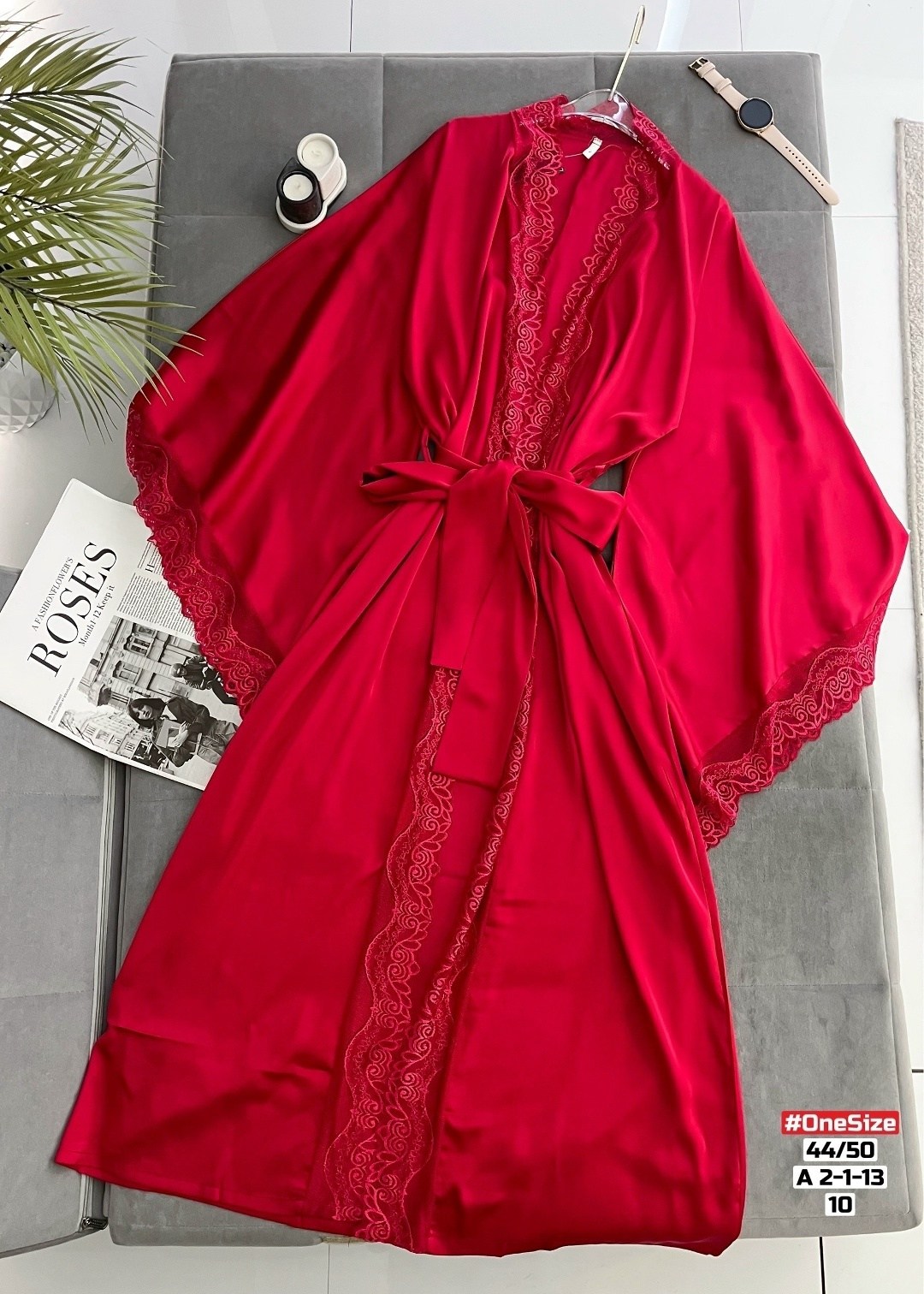 женский шелковый халат,атласный халат,халат с кружевом,длинный атласный халат пеньюар mia-amore ester 7299 красный,халат с поясом