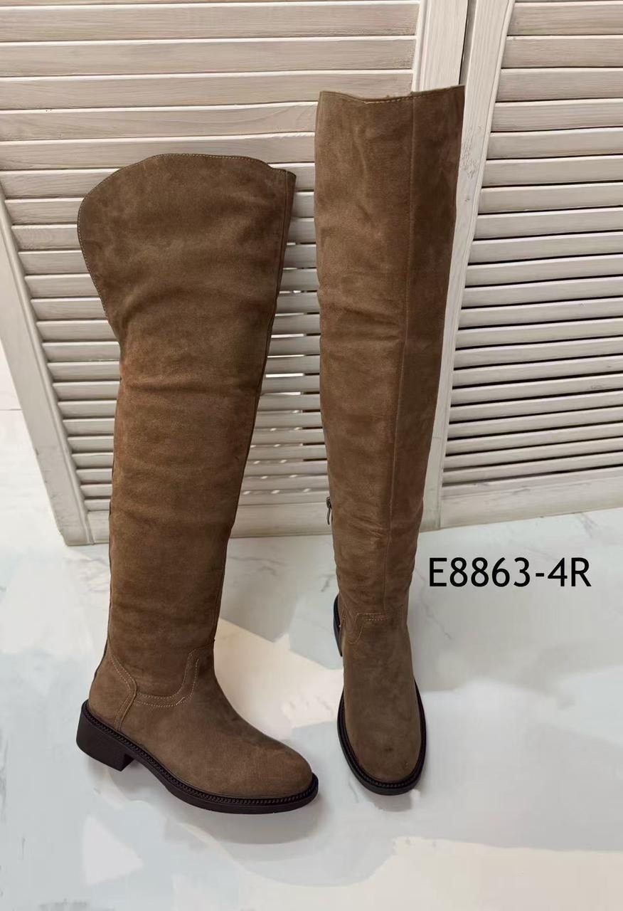 женские сапоги,замшевые сапоги эллос,замшевые сапоги,сапоги ботфорты,ботфорты fru.it 8562 cam/moro