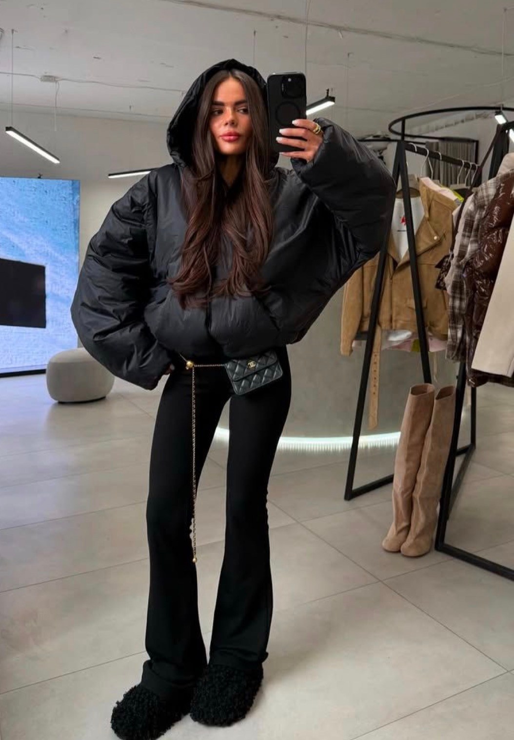 кожаные брюки трубы msstyle 122213218,женские кожаные брюки,брюки комплект,брюки кожаные,кожаные брюки клеш