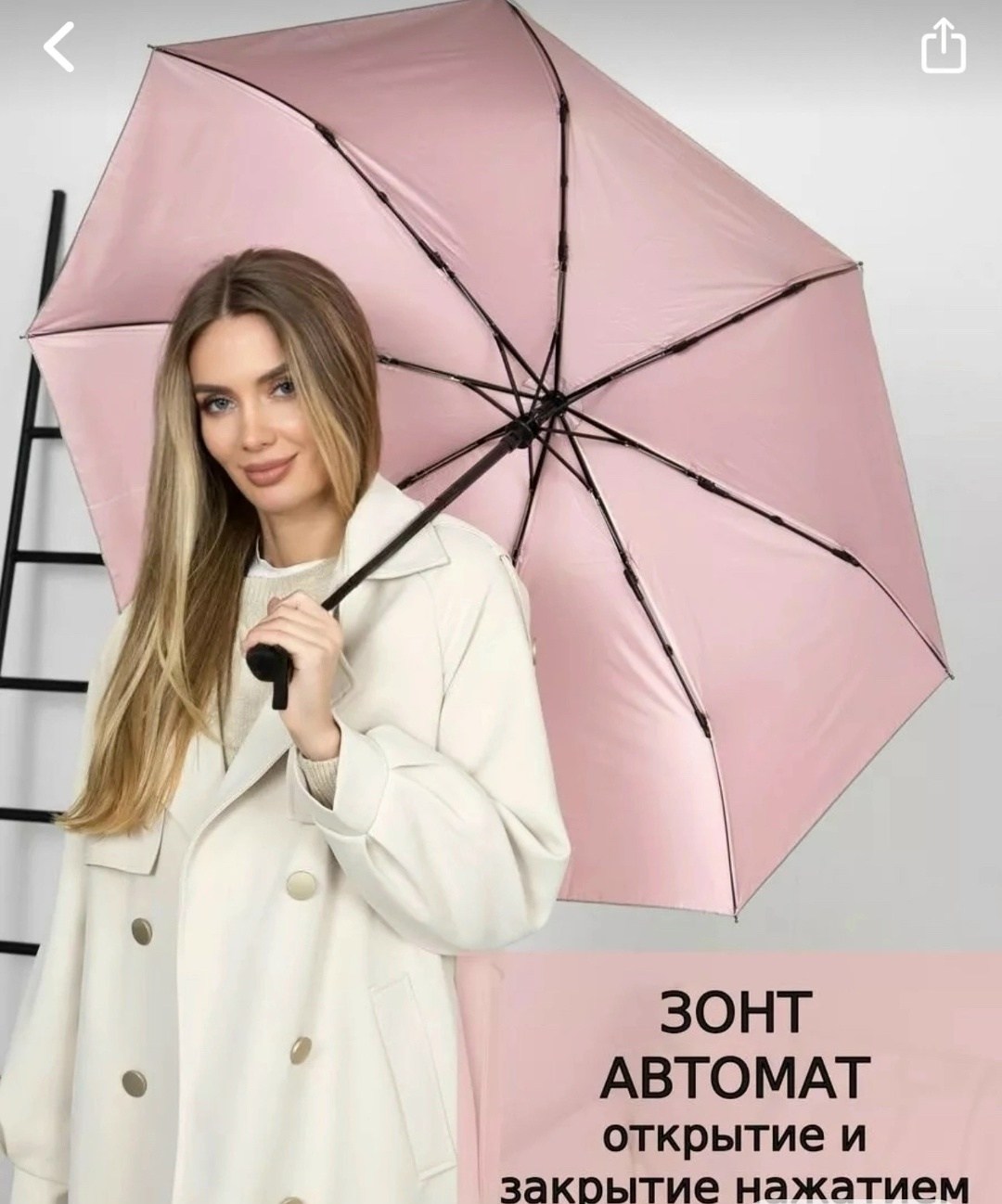 зонт,зонт автомат женский,зонт купол,зонт компактный,зонт серый