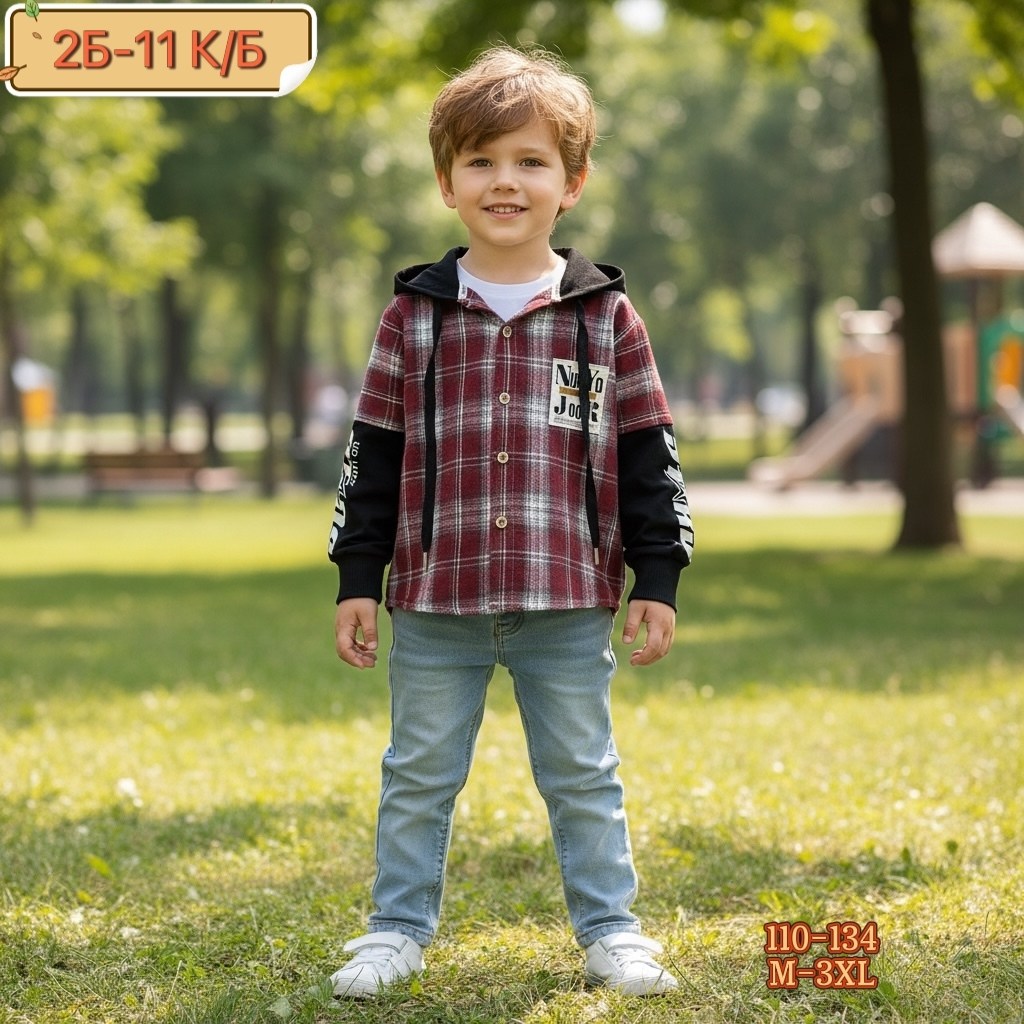 рубашка клетчатая комбинированная с капюшоном kid's love,одежда для мальчика,рубашка для мальчика,рубашка с капюшоном,рубашка для мальчика в клетку