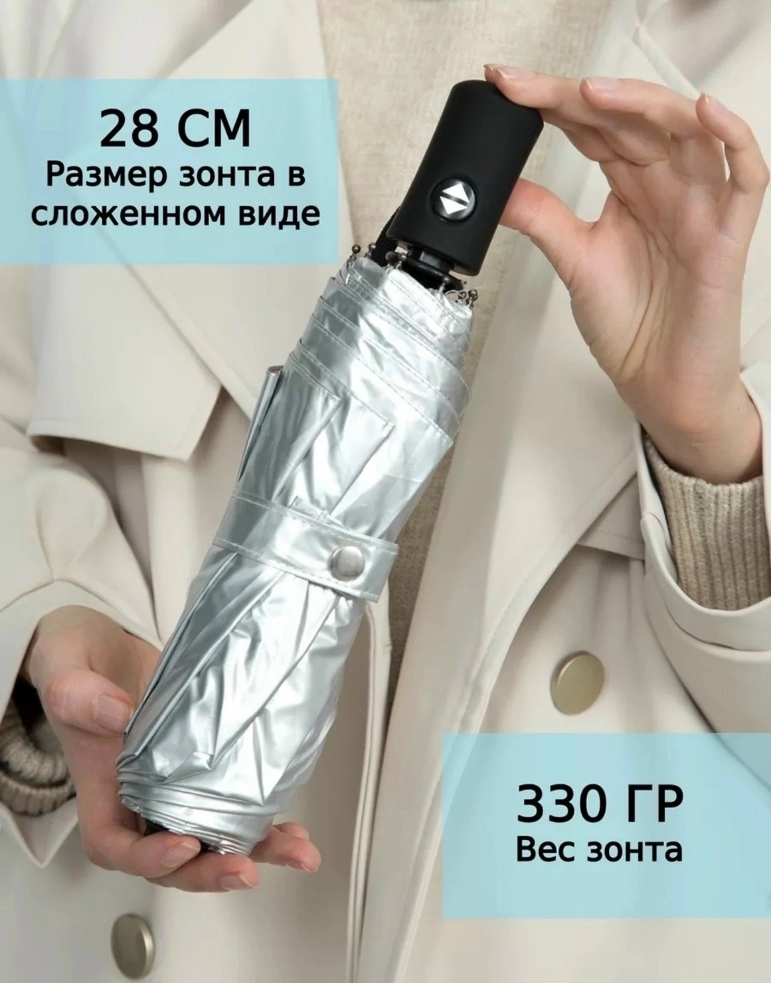 зонт,зонт автомат женский,зонт купол,зонт компактный,зонт серый
