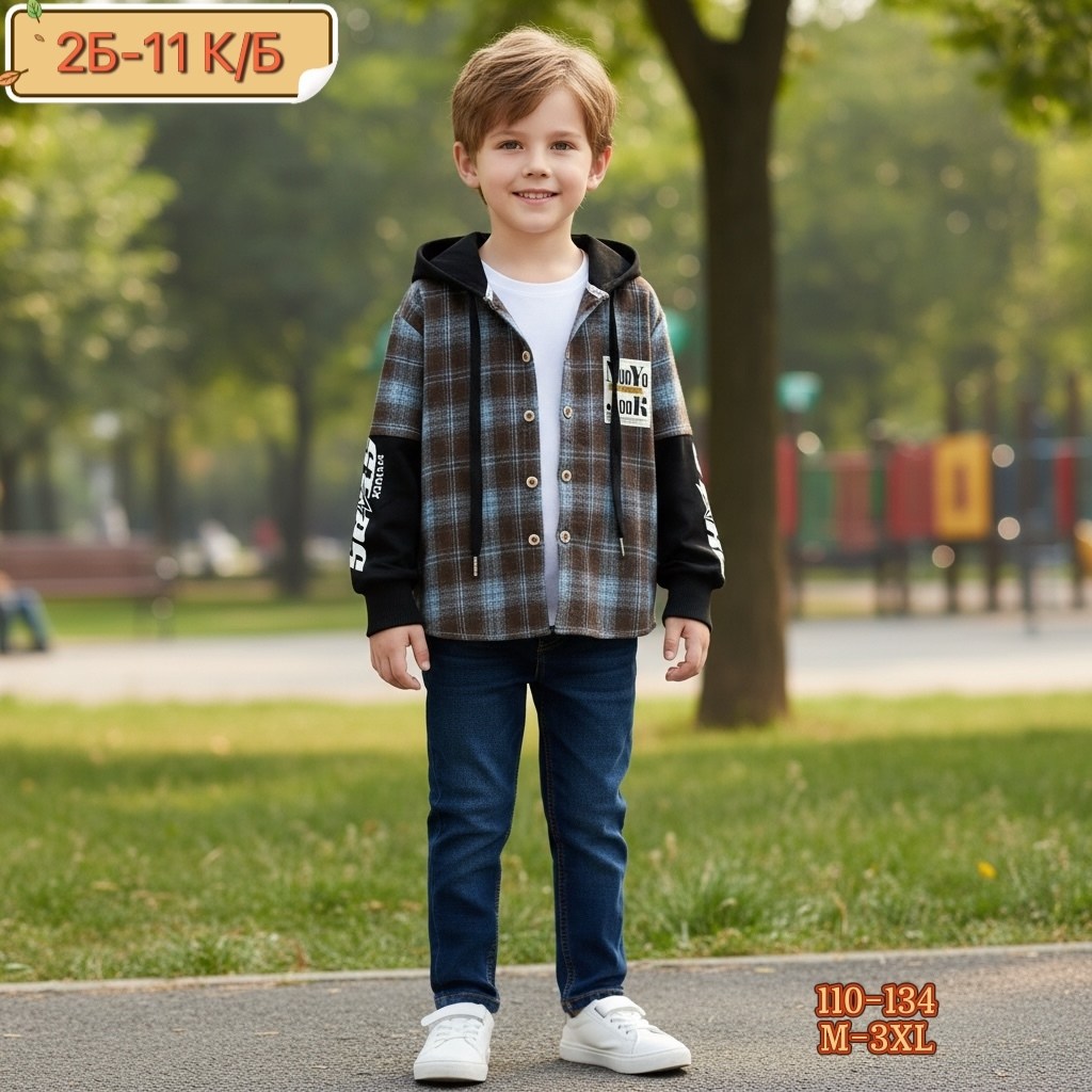 рубашка клетчатая комбинированная с капюшоном kid's love,одежда для мальчика,рубашка для мальчика,рубашка с капюшоном,рубашка для мальчика в клетку