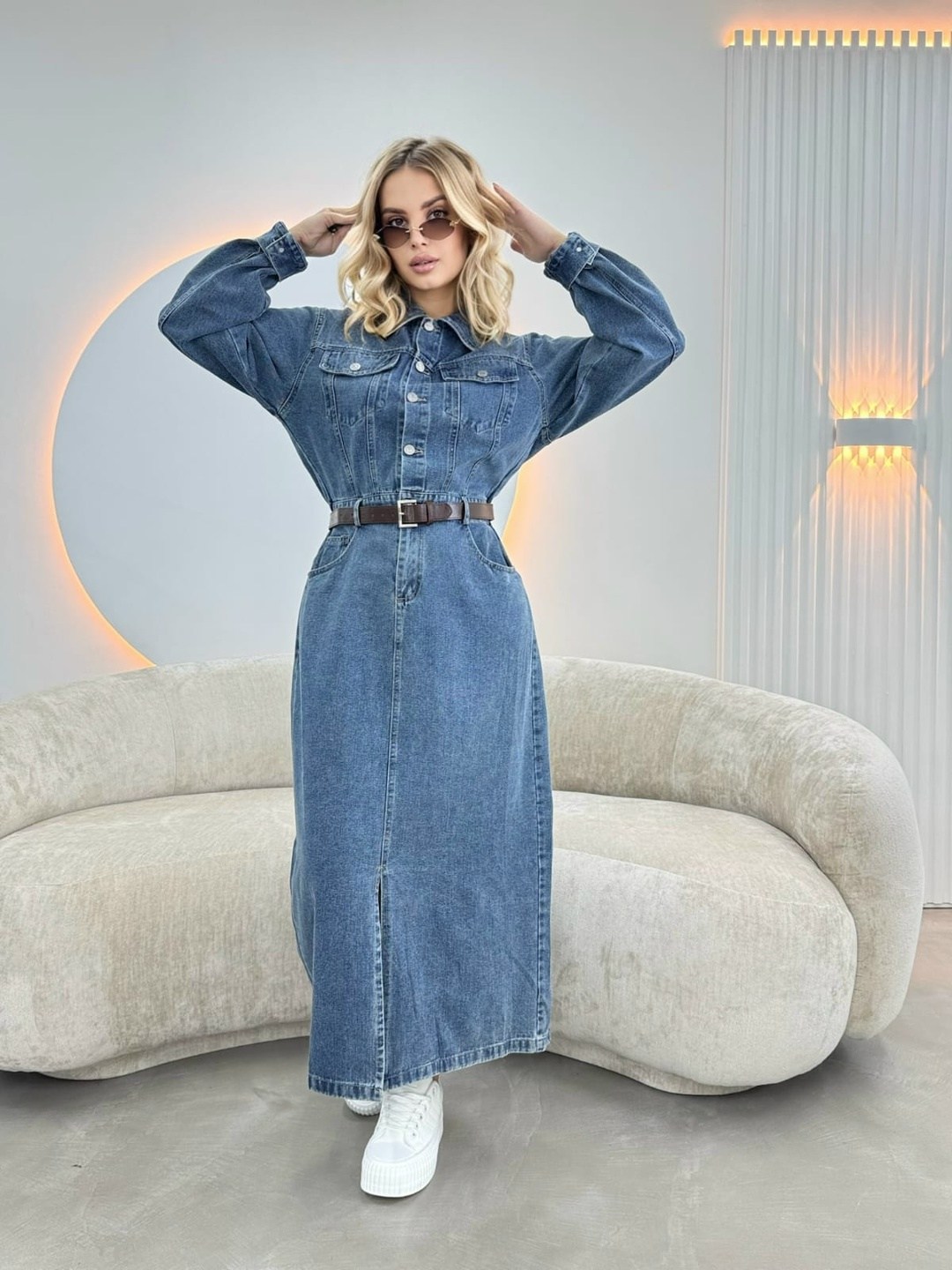 джинсовое платье,платье джинса,женское джинсовое платье,длинное джинсовое платье,джинсовое платье сарафан миди style spark цвет деним голубой