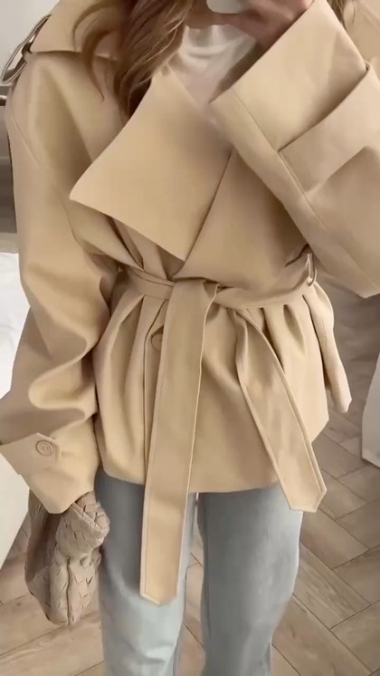тренч с поясом,тренч женский,пальто тренч,пальто с поясом,тренч укороченный женский