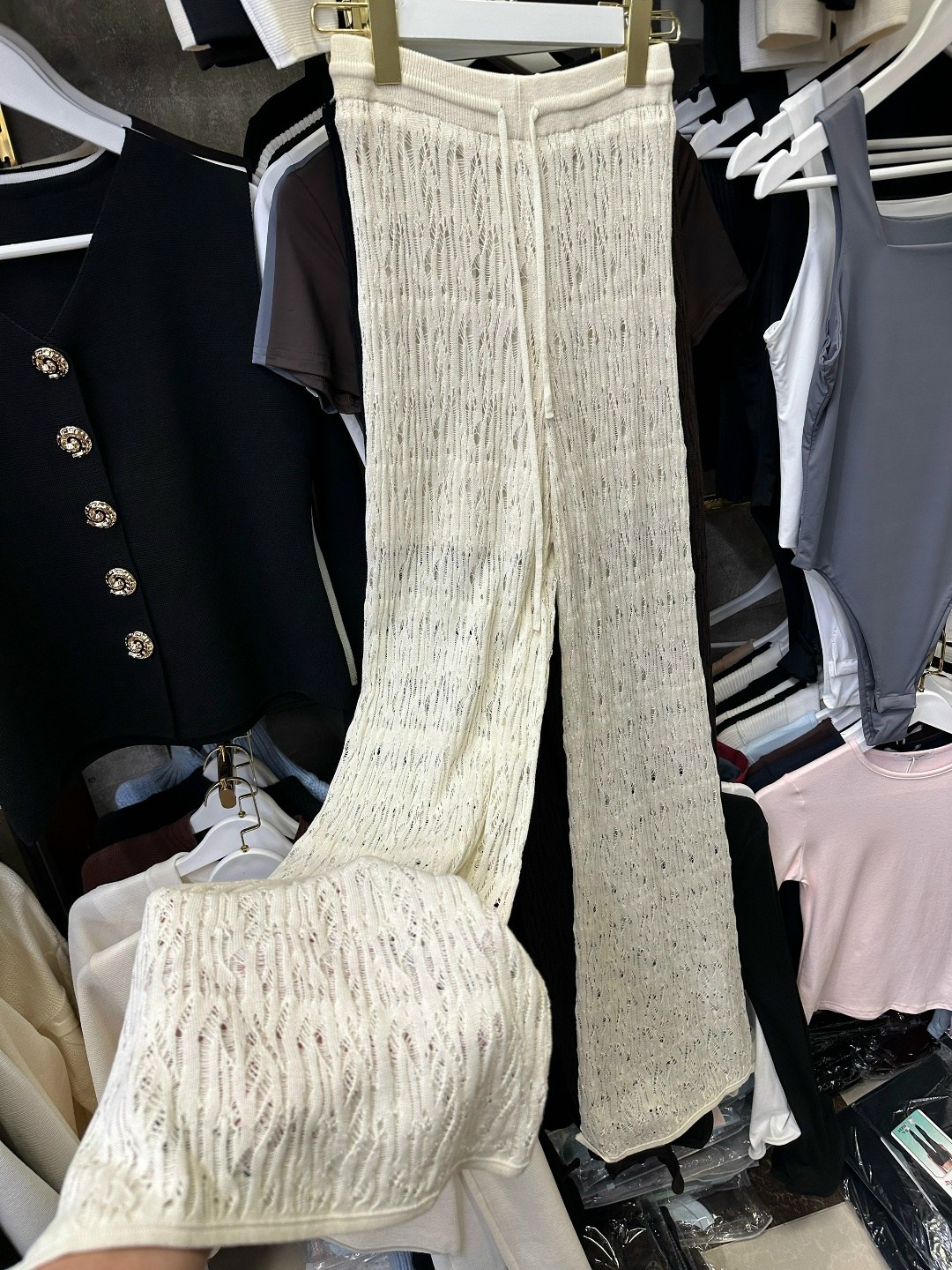 брюки пляжные,кружевные брюки,брюки из гипюра,кружевные штаны,мода стиль