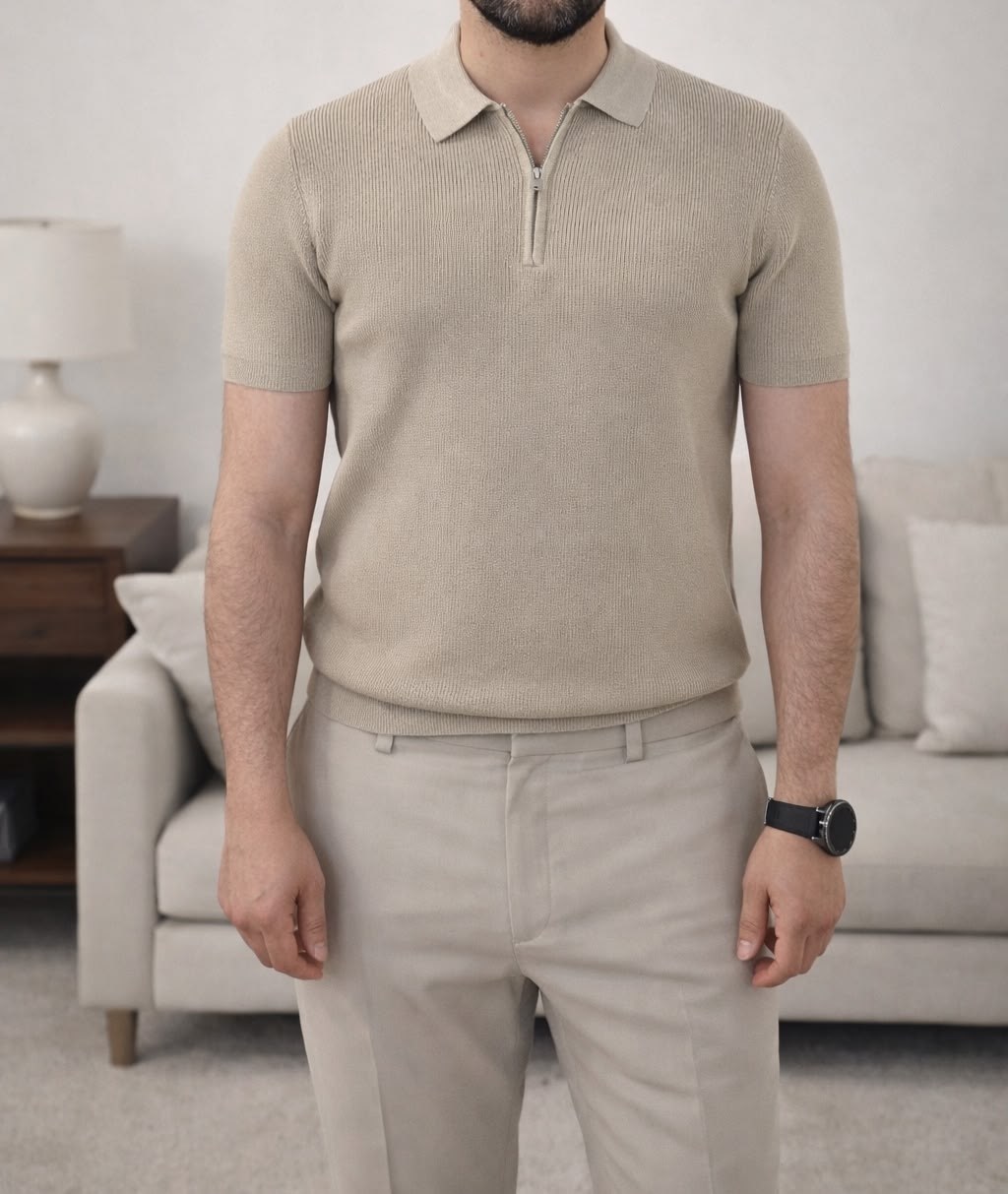 мужская мода,поло с коротким рукавом,мужской джемпер,одежда для мужчин,бежевое поло