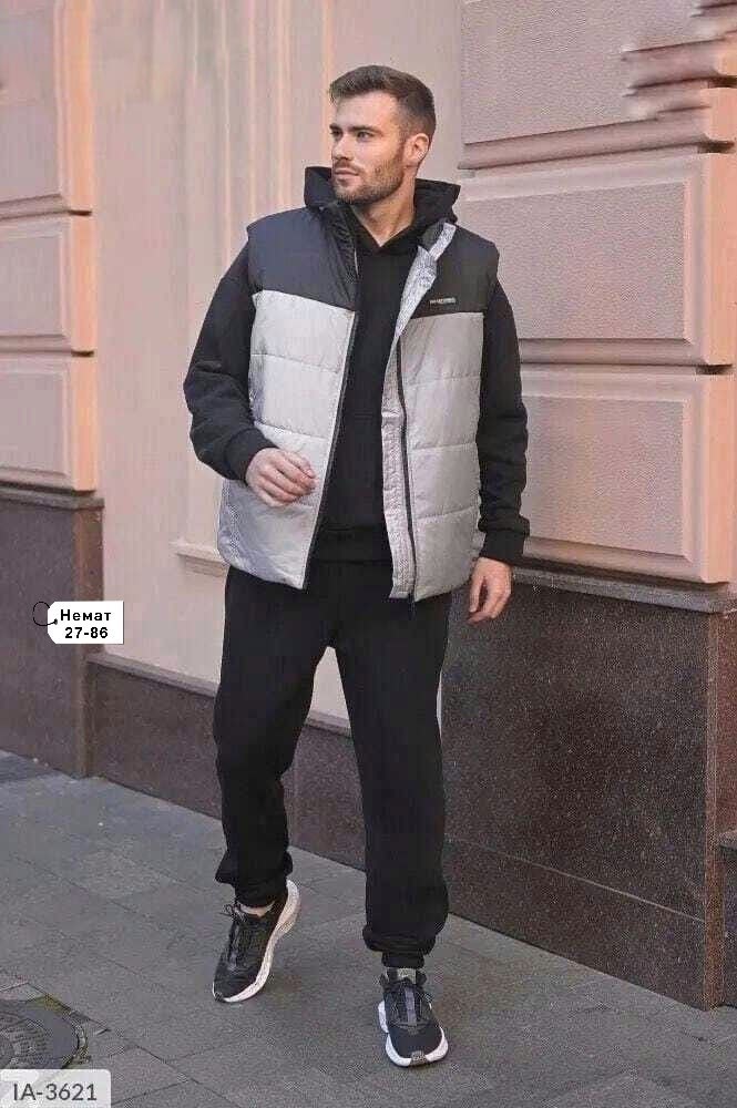 спортивный костюм с жилеткой мужской,спортивный костюм тройка с жилеткой,жилетка на синтепоне,теплый спортивный костюм с жилеткой мужской,жилет утепленный мужской