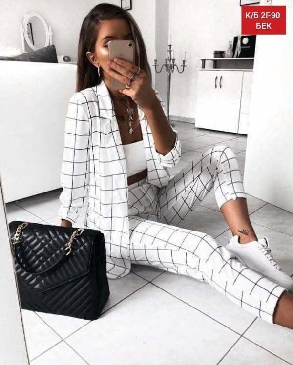 клетчатый костюм двойка женский,брючный костюм в клетку,костюм двойка женская,костюм в клетку,модные костюмы