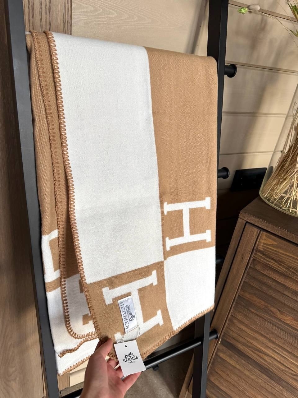 плед hermes,плед,кашемировый плед,бежевый плед,комплект плед