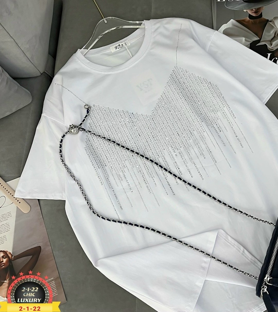 женская футболка,футболка оверсайз со стразам,футболки и майки,женские футболки с принтом,футболка со стразами базовый оверсайз