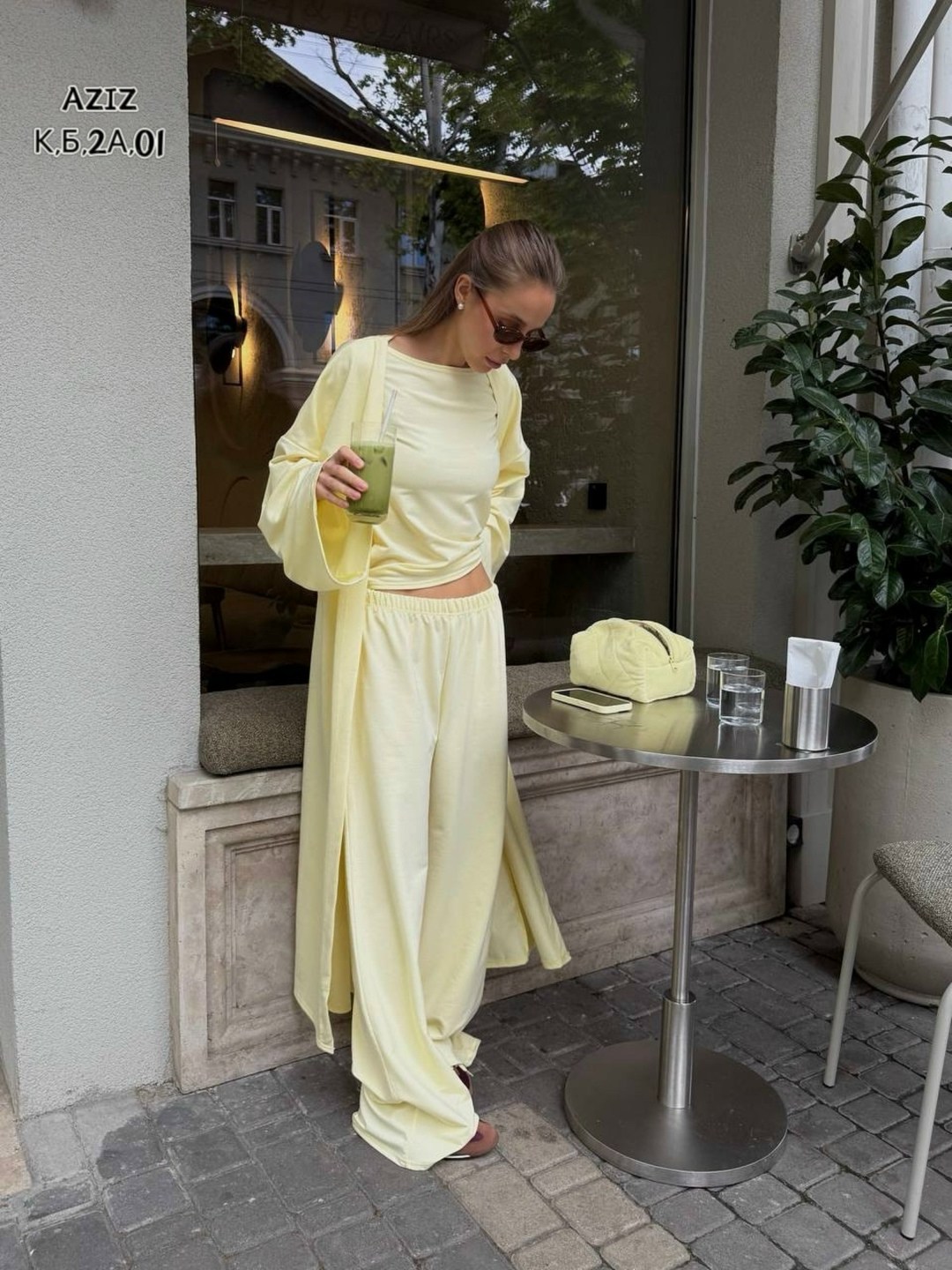 костюм тройка: кардиган, топ, брюки палаццо (плотный хлопок),костюм с брюками,повседневный костюм,летние костюмы,женские костюмы