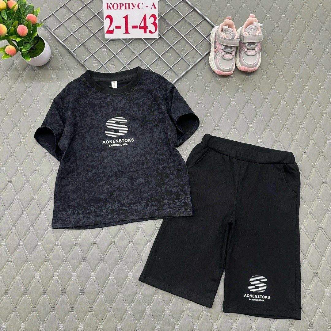 футболка для мальчиков,комплект (футболка/шорты) для мальчика, цвет чёрный, рост 104,комплект (футболка/шорты) для мальчика, цвет чёрный, рост 110,шорты для мальчик,luneva комплект (футболка/шорты) дл