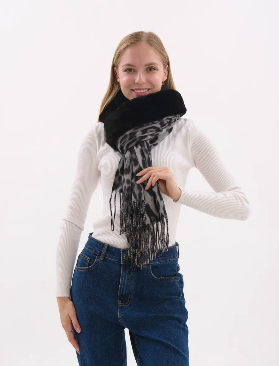 женский тёплый кашемировый палантин с принтом «леопард»,палантин леопард женский,леопардовый шарф,палантин леопардовый кашемир теплый,палантин леопардовый