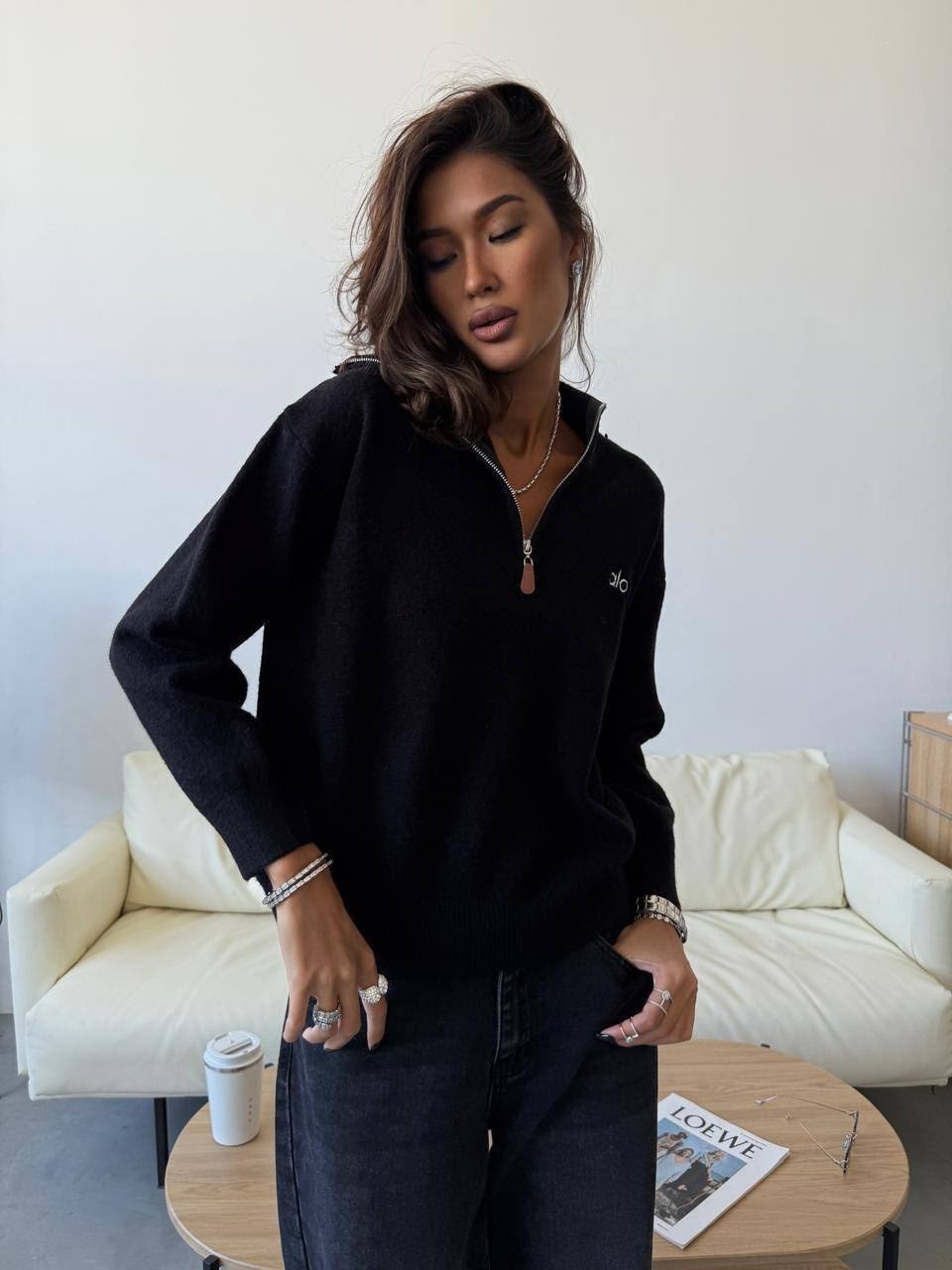 женская кофта,стильная кофта,свитер кофта,кофта хлопок,свитер оверсайз с молнией