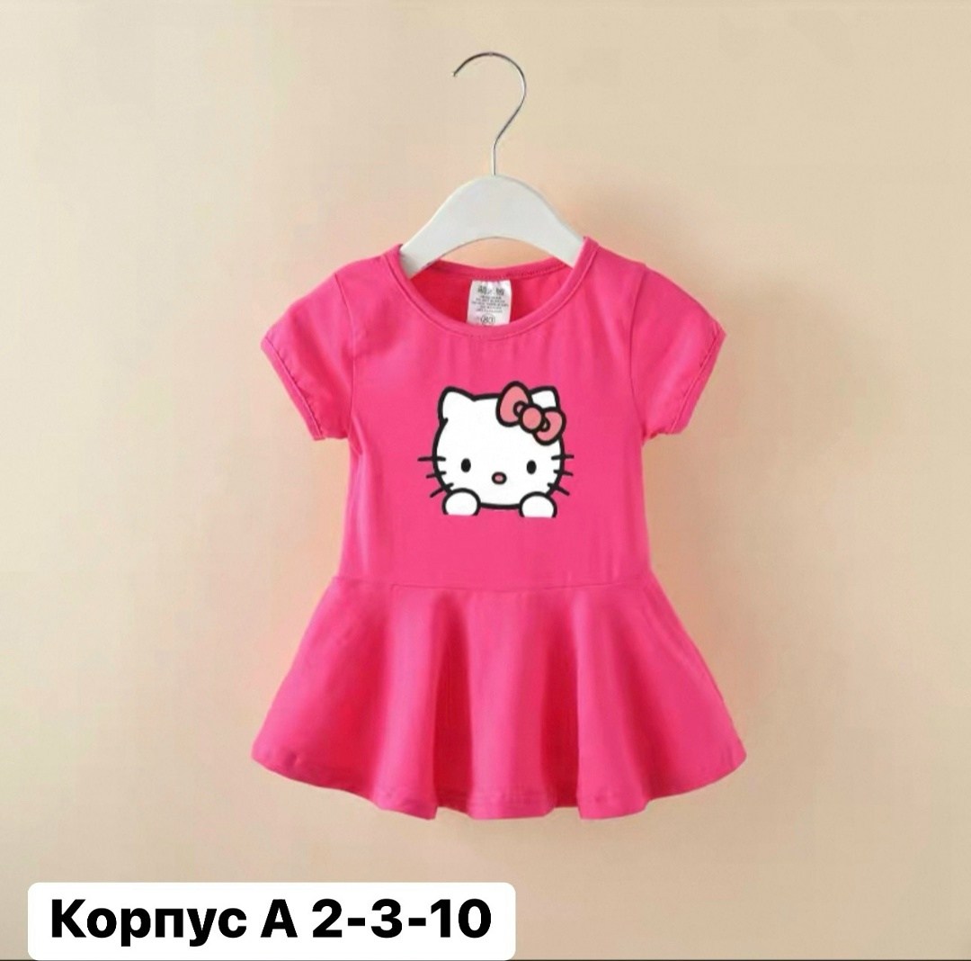 платье хелло китти для девочек,платье hello kitty хлопок девочки 4-6 лет,детское платье,платье для девочек,модное детское платье