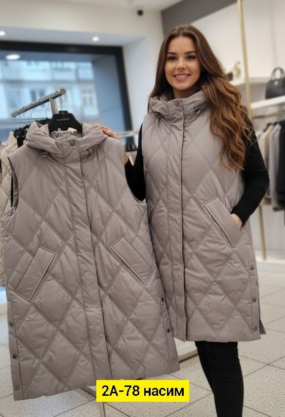 дутый удлиненный жилет,жилетка женская,жилет,теплый жилет,жилет утепленная