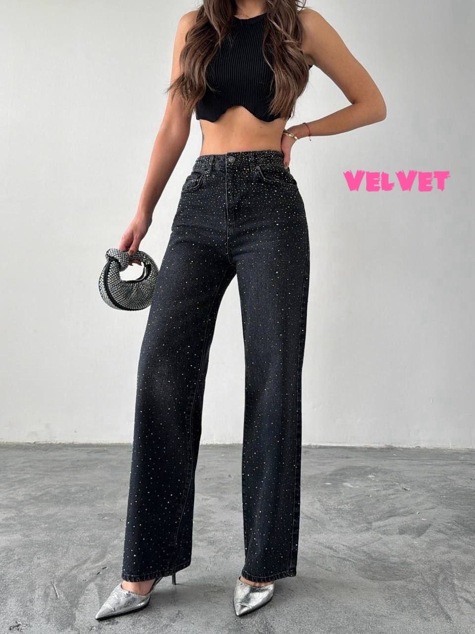 джинсы со стразами,женские джинсы со стразами,джинсы прямые со стразами высокая посадка sheez цвет черный,джинсы прямые со стразами высокая посадка sheez,джинсы клеш со стразами