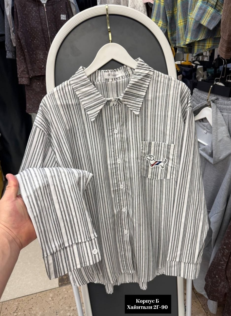 рубашка женская,рубашка в полоску,повседневная рубашка,рубашка хлопковая,рубашка