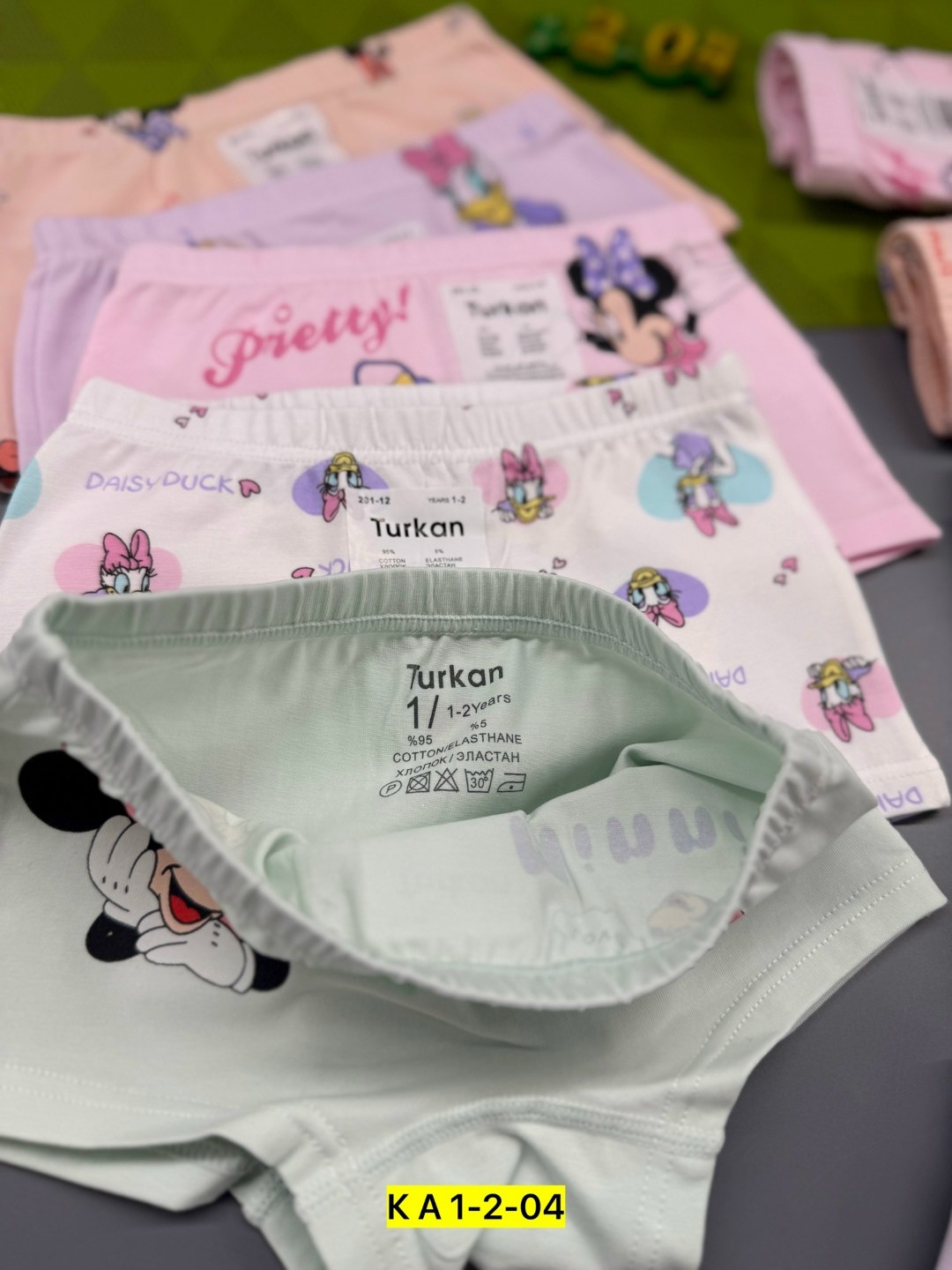 детские трусики плавки на девочку ассорти с принтом turkan 2310-1,детские трусы для девочек,трусы для девочки,детские трусики фирмы turkan,трусы для девочки donella