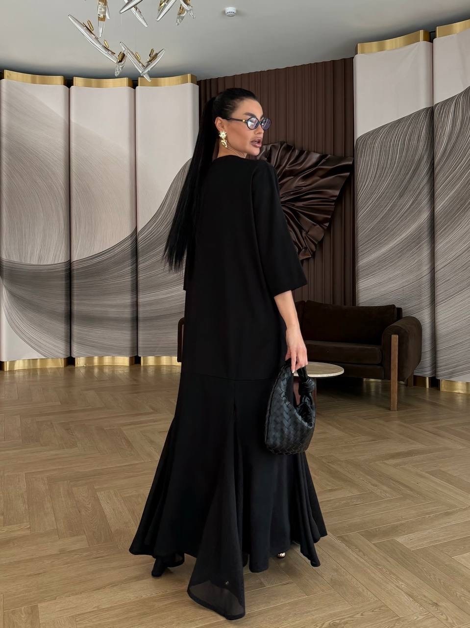 длинное платье,стильное платье,свободное платье,женские длинные платья,платье черное