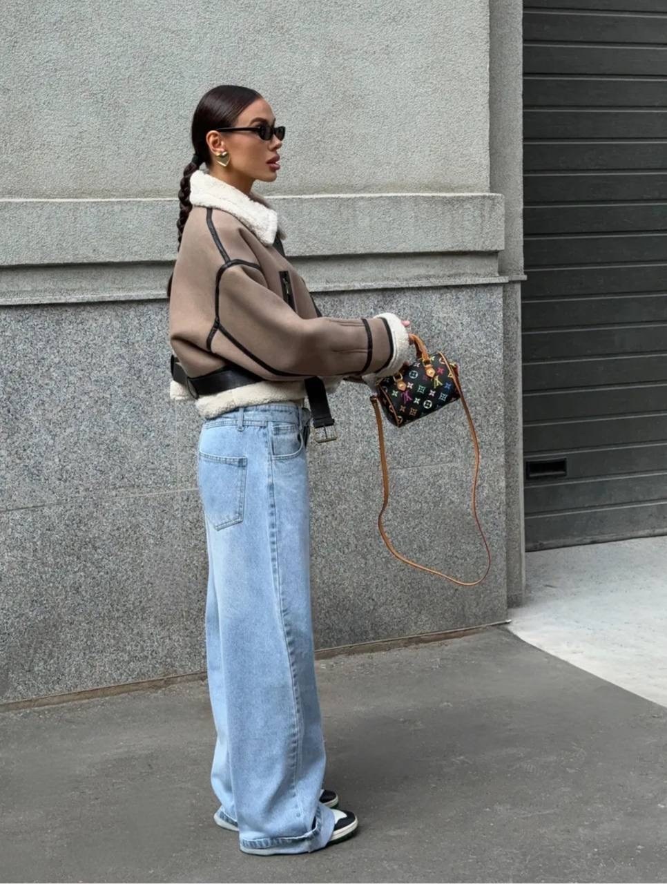 дубленка авиатор оверсайз,стильная дубленка,дубленка авиатор зимняя короткая,модная дубленка