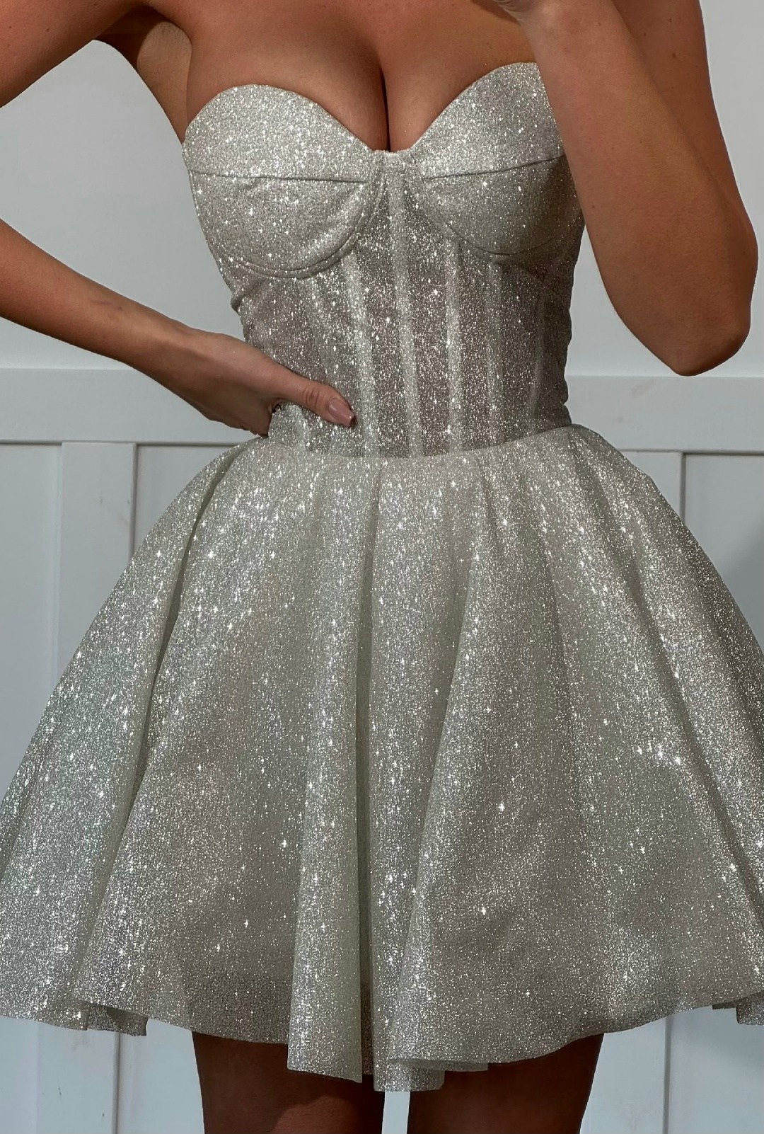 блестящее короткое свадебное платье-трапеция verngo,вечернее платье мини,платье на выпускной,вечерние платья,свадебное мини платье