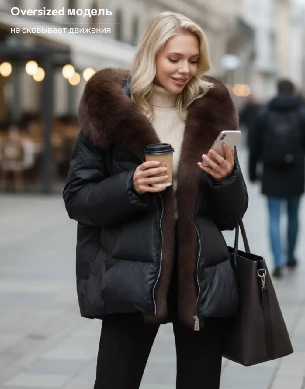 куртка - пуховик с мехом песца city furs,женские пуховики с натуральным мехом,пуховик с натуральным мехом,пуховики с мехом,пуховик женский