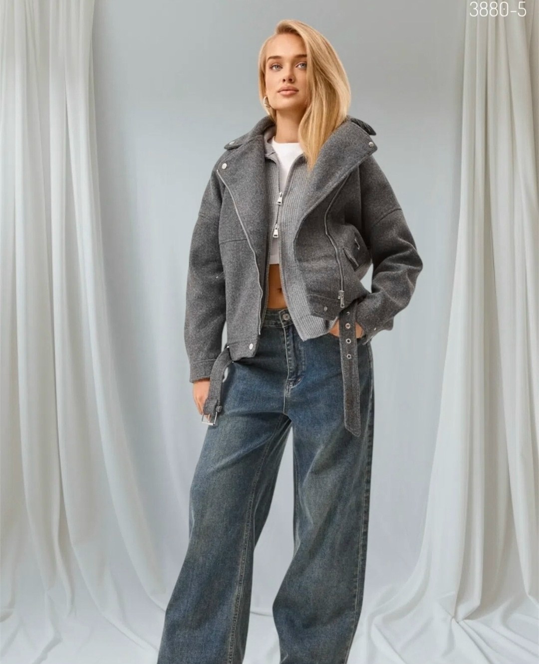 куртка из пальтовой ткани серая,куртка из пальтовой ткани,куртка косуха,куртка из пальтовой ткани fly,куртка из пальтовой ткани серая fly-style