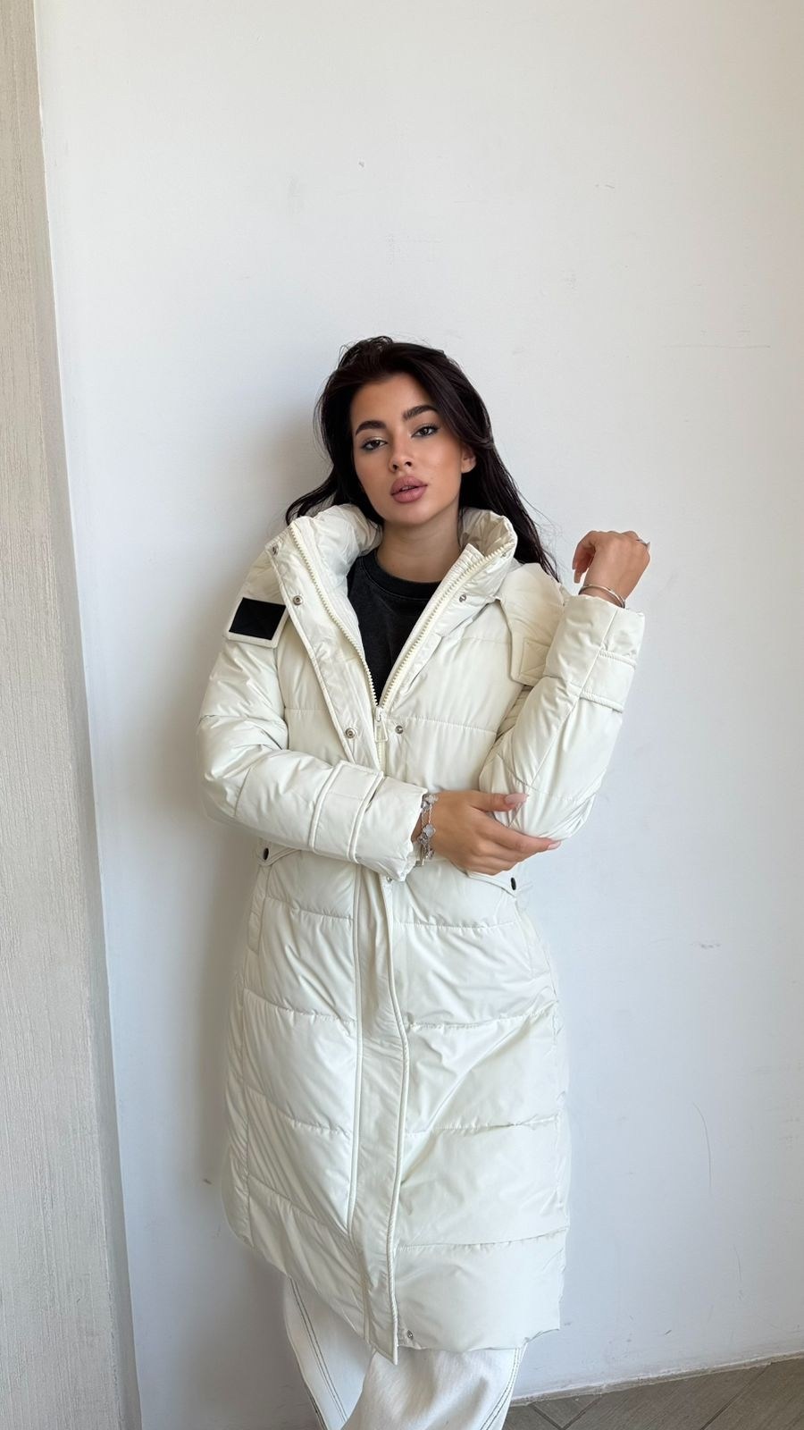 пуховик пальто женское,пальто утепленное молодежное зимнее женское светло-бежевого цвета,белый длинный пуховик,пуховик,пуховик женский