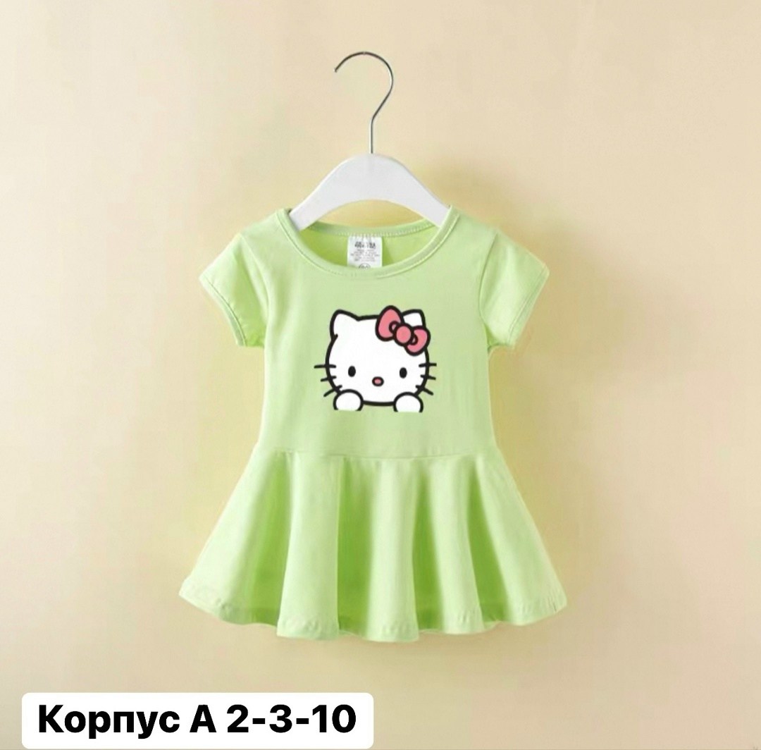 платье хелло китти для девочек,платье hello kitty хлопок девочки 4-6 лет,детское платье,платье для девочек,модное детское платье