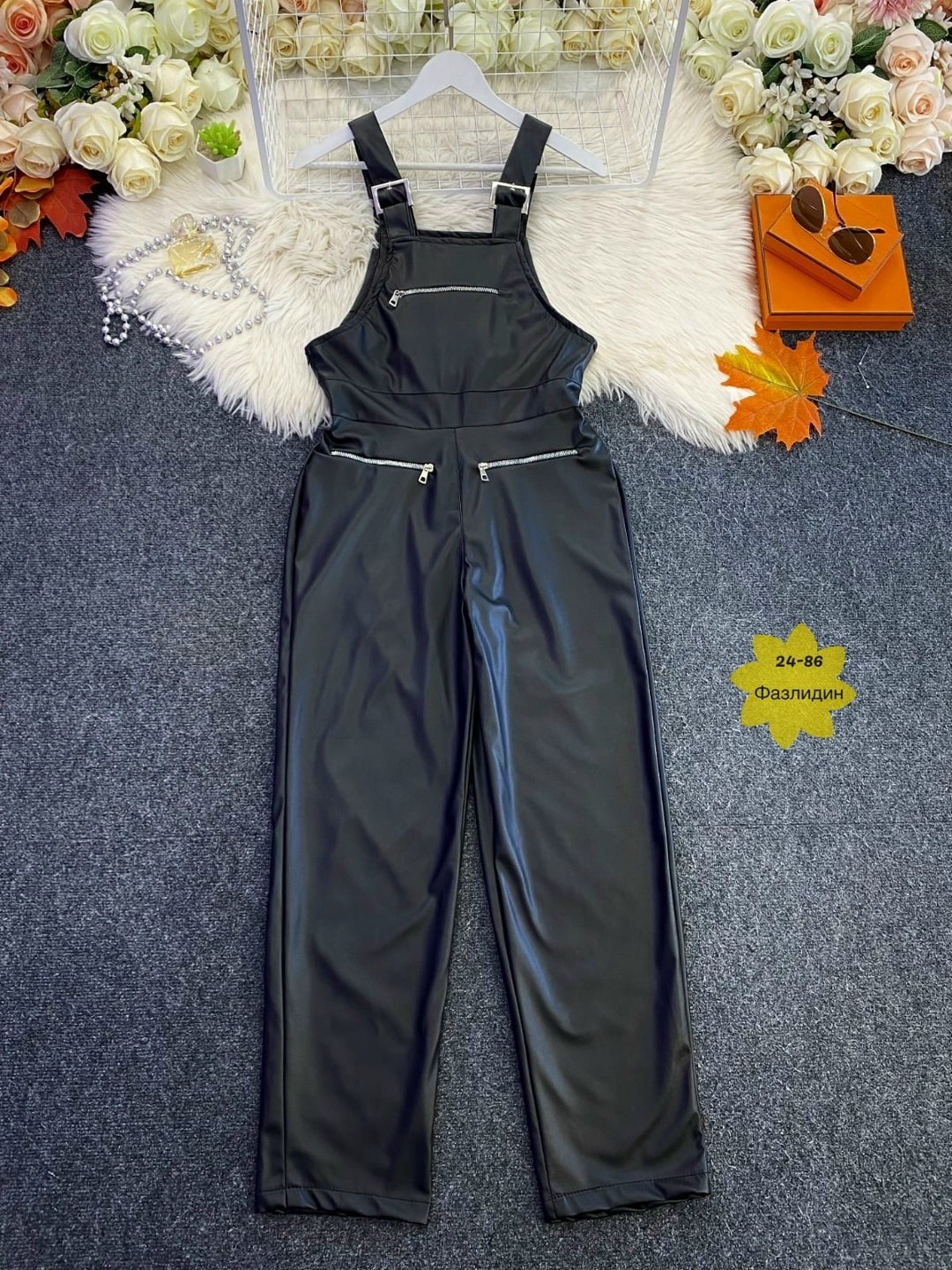 комбинезон женский кожаный,женские комбинезоны,комбинезон с карманами из искусственной кожи,комбинезон,комбинезон из экокожи